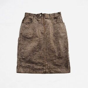 Vintage BFA Classics Brown Corduroy Broad Wale Midi Skirt